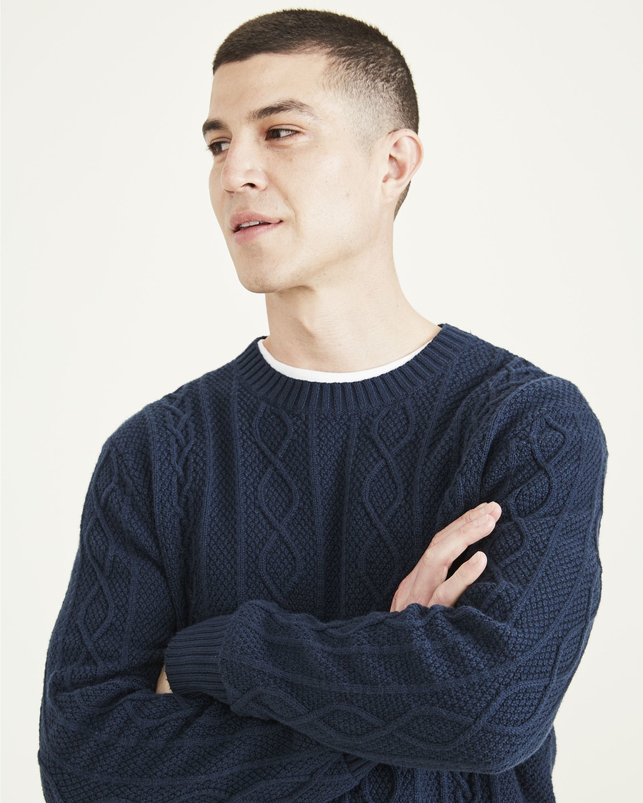 (image for) Sophisticated Cable Knit Sweater, Regular Fit